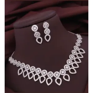 Bhagya's elegant necklace with enhanced beauty with silver