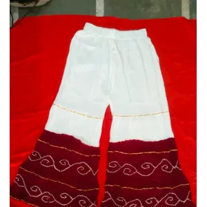 Pure bandhej Sharara with marun boarder