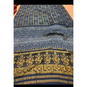 Pure AJARAKH Saree