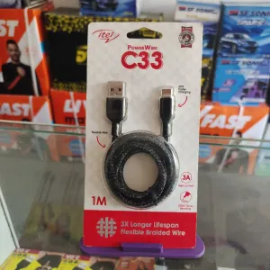 Itel Power wire C33 Braided cable (type c)