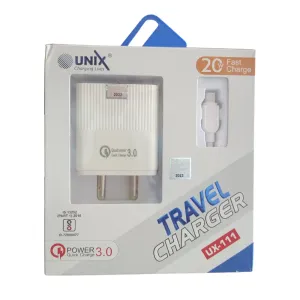 Unix 20W Fast charger Micro cable