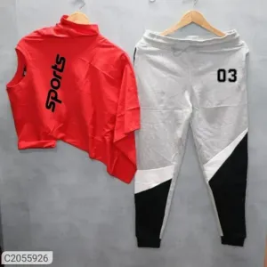  Cotton Printed/Color Block  Regular Fit Half Sleeves Tracksuits
