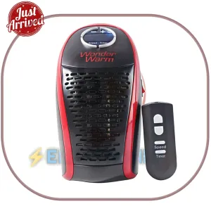 BME Wonder Warm 400W Wall Plug Room Heater With FR Based Remote inbuilt Remote Battery