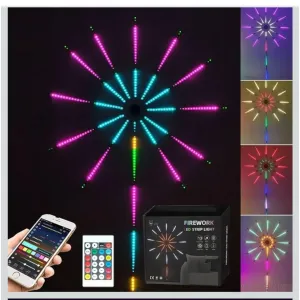 BME 3 Meter LED Strip Lights Fireworks Style 16 Color USB LED Strip Lights RGB/IC Color Ch