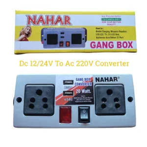 BME Samcon 12V/24V To 220V Ac Converter. 1usb Port with Overloaded 1Fuse Socket, For Car, 
