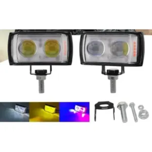 BME BaoBao1290 Dual Lens LED Projector Headlight White,Yellow & Flashing  Dc12V 45Watt For