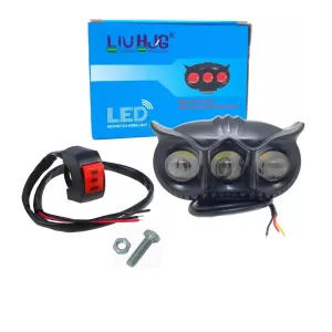 BME HJG Olw Shape 3LED Fog Headlight 12V/24V For. Bike,E-Rishka,Car Any vehicle Comfortabl