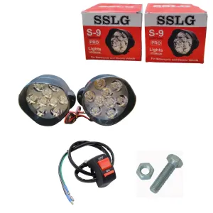 BME SSLG 9LED Fog Headlight 12V 15watt For.Motorcycle,E-Rishka,Car Any vehicle Comfortable