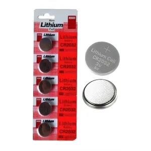 BME Micro Lithium Cell CR2032 3V Coin Cell Battery (Pack Of 5)