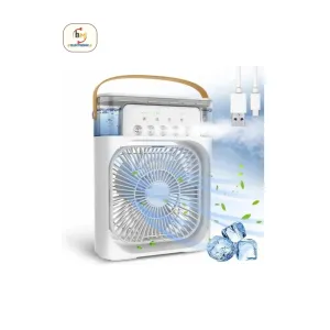 BME Portable Air Conditioner Fan, Mini Evaporative Air Cooler with 7 Colors LED Light, 1/2