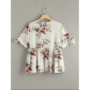 Cuff Frill Blouse Top