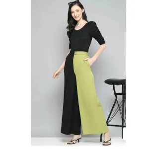 Belted wide leg pant with top 