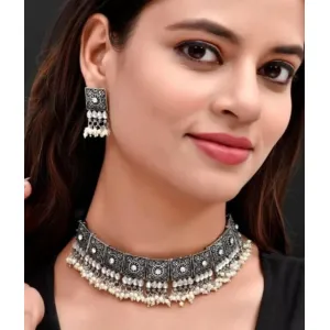 Oxidise Necklace & Choker set 