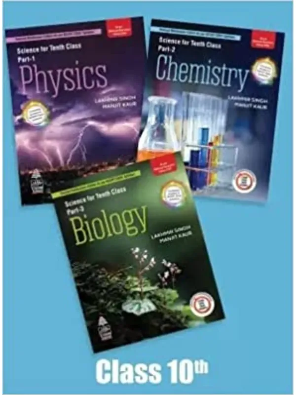 Combo Pack: Lakhmir Singh Class 10 Science (Biology, Physics, Chemistry)