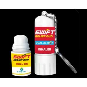 Swift Relief Duo (Inhaler and Roll On).      