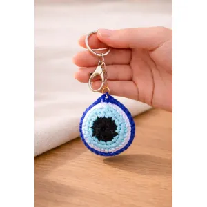 The Protective-Evil Eye Crochet Charm & Keychain