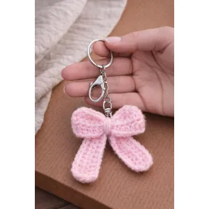 Ribbon Bow Crochet Charm and Keychain