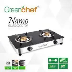 Gas Stove GlassTop 2 Burner Green Chef 