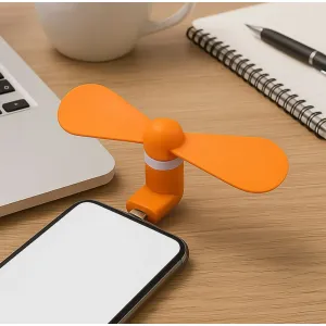 Mini Usb Fan For Having Cool Air Instantly, Anywhere And Anytime Purposes(Micro port)