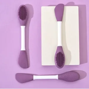 Double - Headed Silicone Masks Brush- Facial Cleansing & Mask Aplication Tool (1 pc) 
