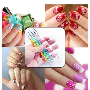 Nail Art Point Pen And Set Used By Women's For Their Fashion Purposes ( pack of 5 Pcs)