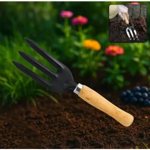 Hand Weeding Fork (Steel , Black)