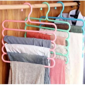 5 In 1 Multipurpose Plastic Hanger, Assorted (5 Layer)