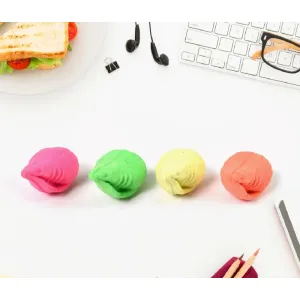 Shankh shape eraser rubber (1 pc/ mix colour & design)