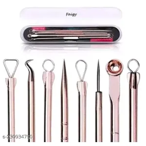 4 Pcs Blackhead Remover Cleaner Set Kit Stainless Steel Acne Pimple Spot Extractor Whitehe