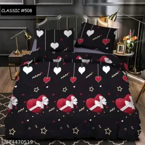New Trending Glace-Cotton Bedsheet for Double Bed With 2 Pillow Covers