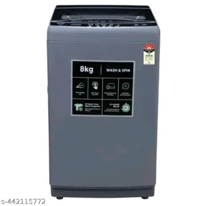 8 kg 5 Star Fully Automatic Top Load Washing Machine (Pulsator Wash Technology, Inox Grey)