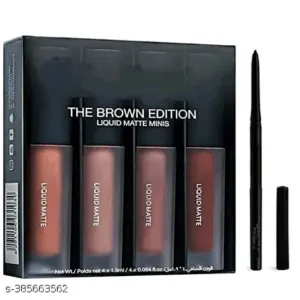 HIJJEVIN'S Edition Liquid Matte Mini Lipstick  with 12H Waterproof Kajal 