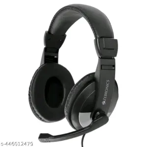 Zeb-200HM Wired On Ear Headphone with Mic, Dual 3.5mm Connectors, Adjustable Headband for 