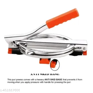 Blluex Puri Maker Press Machine with Handle | Stainless Steel 7.5 inch Puri Maker Press Ma