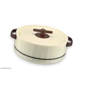 DECOR-3000 Plastic Casserole for Food Searving Inner Steel Insulated Casserole Hot Pot Cha