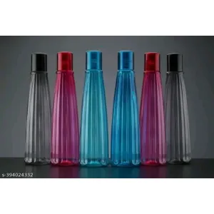 RUSHMET Ruby ater bottles set of 6 1 liter, bottles for fridge Transparent Ideal for kitch