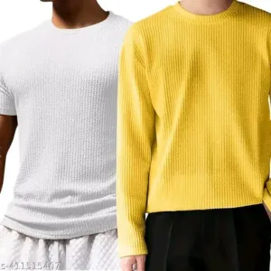 Men's apparel men t-shirt combo pack of 2 t shirt half t shirt full sleeves full sleeve t-