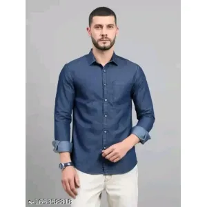 Name: MENS DENIM SHIRTS LIGHT BLUE
Fabric: Denim
Sleeve Length: Long Sleeves
Pattern: