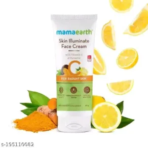 Mamaearth Skin Illuminate Face Cream, for skin brightening, with Vitamin C and Turmeric fo