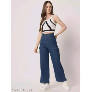 M MODDY Straight Fit Cargo Women Jeans