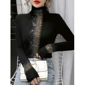 Sequens golden&sliver high nack top
