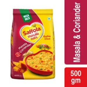 Saffola Oats Tasty Evening Snack, Masala & Coriander 500g