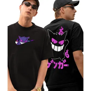 Denkooz Unisex Anime Front - Back printed Oversized Tshirt