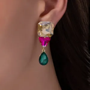 Anti-Tarnish Tri-Shape Dangle Earrings – Elegant Women’s Jewelry