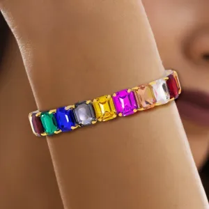 Anti-Tarnish MultiColor Crystal Bracelet – Premium Women’s Fashion Jewelry
