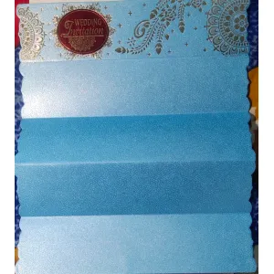 5 Fold (Sky Blue) invitation card