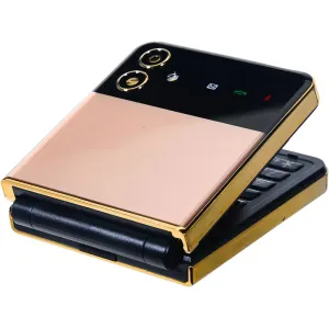 MTR FLIP 2.4 Inch Display,Dual SIM with 2000 Mah Inbuilt Battery(Gold)