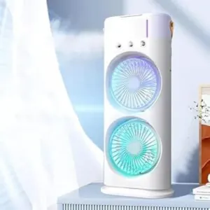 Double Ended Spray Fan, Desk Fan with Mist Spray, Travel Cooler Fan, Water Misting Fan, US
