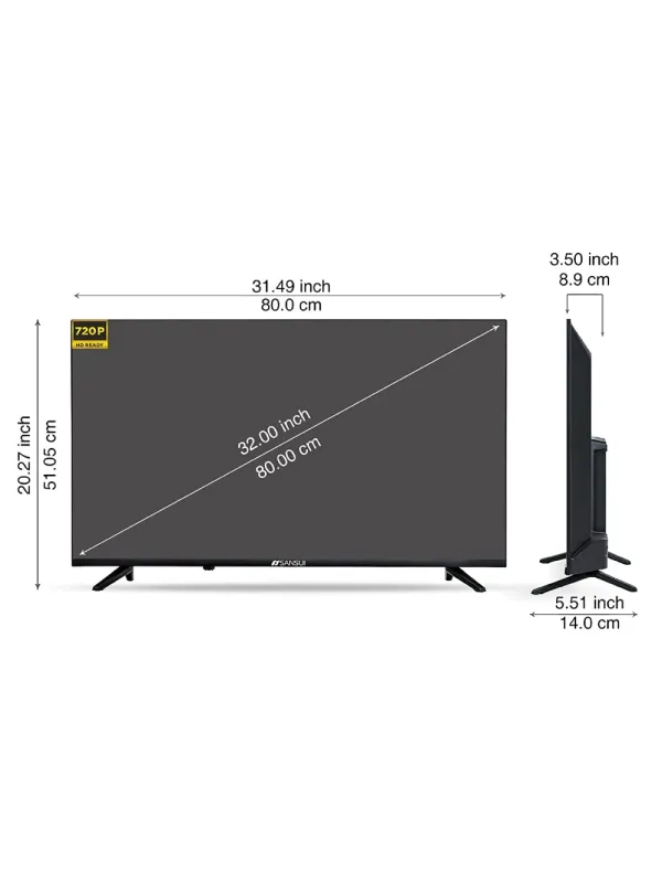 SANSUI 32 INCH ANDROID TV INBUILT GOOGLE ASSISTANT (VOICE REMOTE)