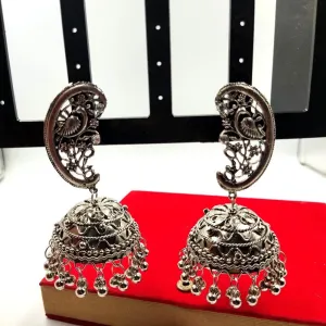 Filigree Design Peacock With Jhumka Earring